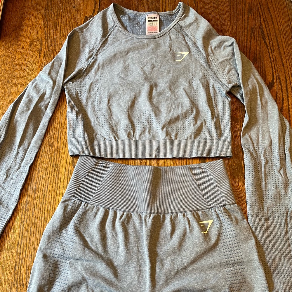 Gymshark Vital Seamless 2.0 Blue Marl Set
